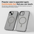 thumbnail image 3 of Allytechgroup iPhone 15 Case with Screen Protector, Compatible with Magsafe Transparent Matte Back Cover Anti-Scratch Drop Protective Phone Case for Apple iPhone 15, Gray, 3 of 7