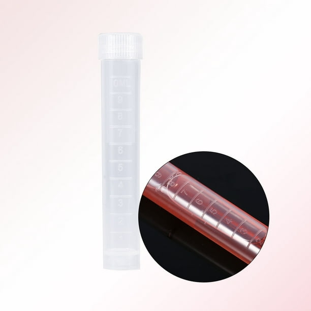 Yosoo 10pcs 10ml en plastique tubes à essai congelés flacon joint à vis  fiole bouchon blanc Pack Pack, bouteille à échantillon, contenant à  échantillon 