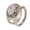 Silver, variant on Women's Stainless Steel Trendy Round Cubic Ziron Signet Ring Double Layer Rope Party Ring Gold Size 8