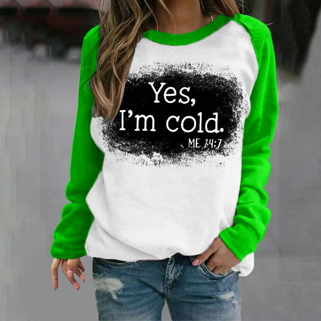 2023 Mode pour Femmes Sweatshirt 50% de Réduction sur l'Autorisation T-shirt Imprimé Long Manches Blouse Col Rond Casual Tops Sweatshirt