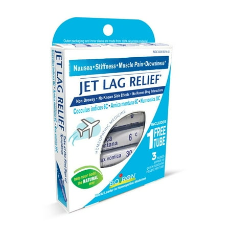 Boiron Jet Lag Relief Pellets, 2 Tubes Plus Bonus