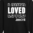 thumbnail image 3 of Instant Message - Loved John 3:16 - Toddler & Youth Long Sleeve Graphic T-Shirt, 3 of 6