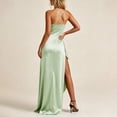 thumbnail image 4 of YTCAMLO Satin Women's Silp Maxi Dress Formal Stretchy Adjustable Strap Backless Slit Bodycon Dress Elegant Guest Wedding Dress, 4 of 6