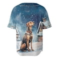 thumbnail image 2 of Hello Winter Rhodesian Ridgeback Welcome Snowy Night Watercolor Vintage All Over Print 3D Baseball Shirt Ridgebacks Dog Lover Gifts Softball Sport - 01011, 2 of 6