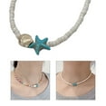 thumbnail image 2 of SIEYIO Ocean-Inspired Necklace Seashells & Starfish Beads String Collar Chain Summer Beaches Outfits Jewellery Piece for Women, 2 of 20