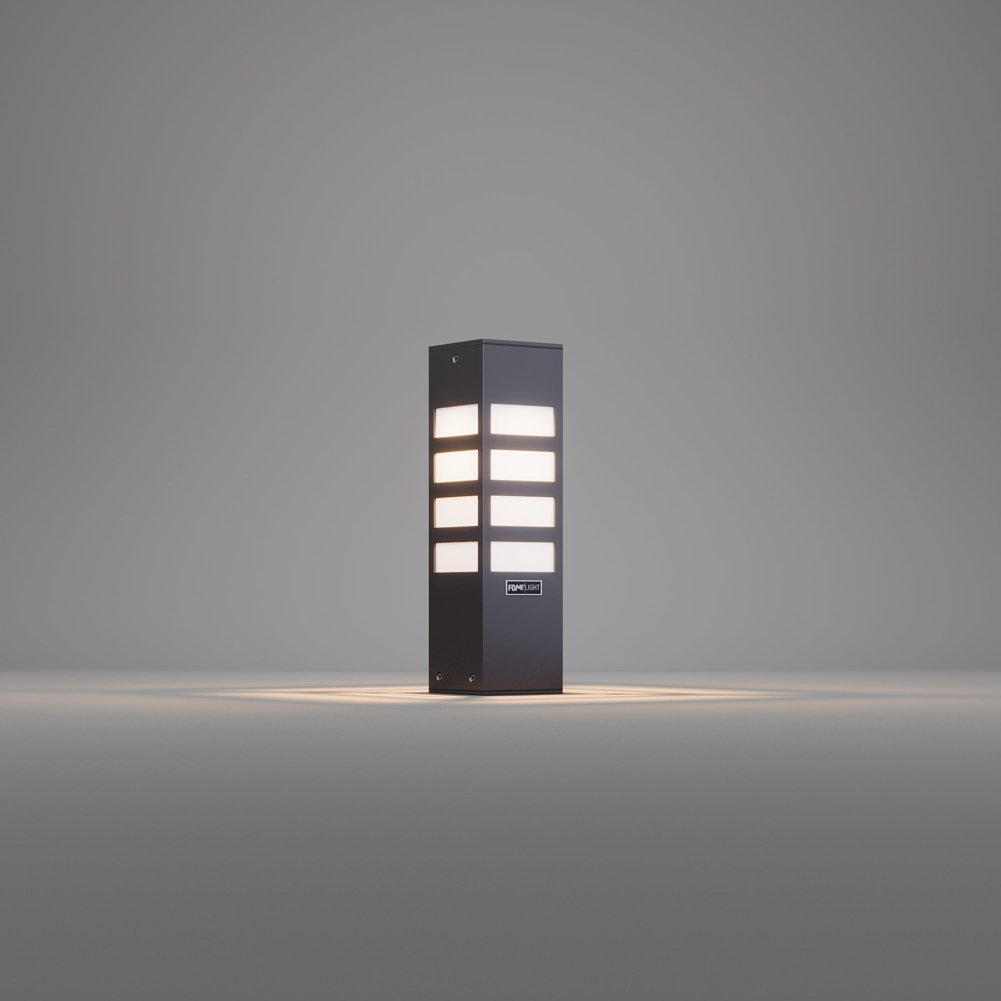 FoneLight Technoligies LED Outdoor Column Light, Modern Decorative Lamp, 900 lm, Black