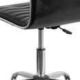 thumbnail image 3 of Flash Furniture Low Back Designer Armless Black Ribbed Swivel Task Chair, 3 of 9