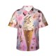 thumbnail image 3 of Camisa hawaiana con estampado de flores en 3D para hombre, informal, con botones, para playa, vacaciones, cubana, camisetas para hombre, blusas, 3 of 5