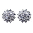 thumbnail image 6 of Soumake 1 Pair Women Fashion Flower Rhinestone Inlaid Cubic Zirconia Ear Studs Earrings For Wedding Party Fashion, 6 of 8
