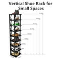 Nicewell Vertical Shoe Rack for Small Spaces, 9-Tiers Narrow Shoe Shelf Closet Organizers and Storage, Sturdy & Space Saving Tall Shoe Rack for Entryway, Black