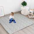 thumbnail image 5 of Foam Play Mat, 50x50 Play Mat for Playpen, Muslin Baby & Kids Play Mat, Mat for Baby to Play on Floor, Toddler Play Mat Fits for LIAMST & TODALE 50x50 Playpen, Non Slip Cushioned Crawling Mat, Grey, 5 of 7