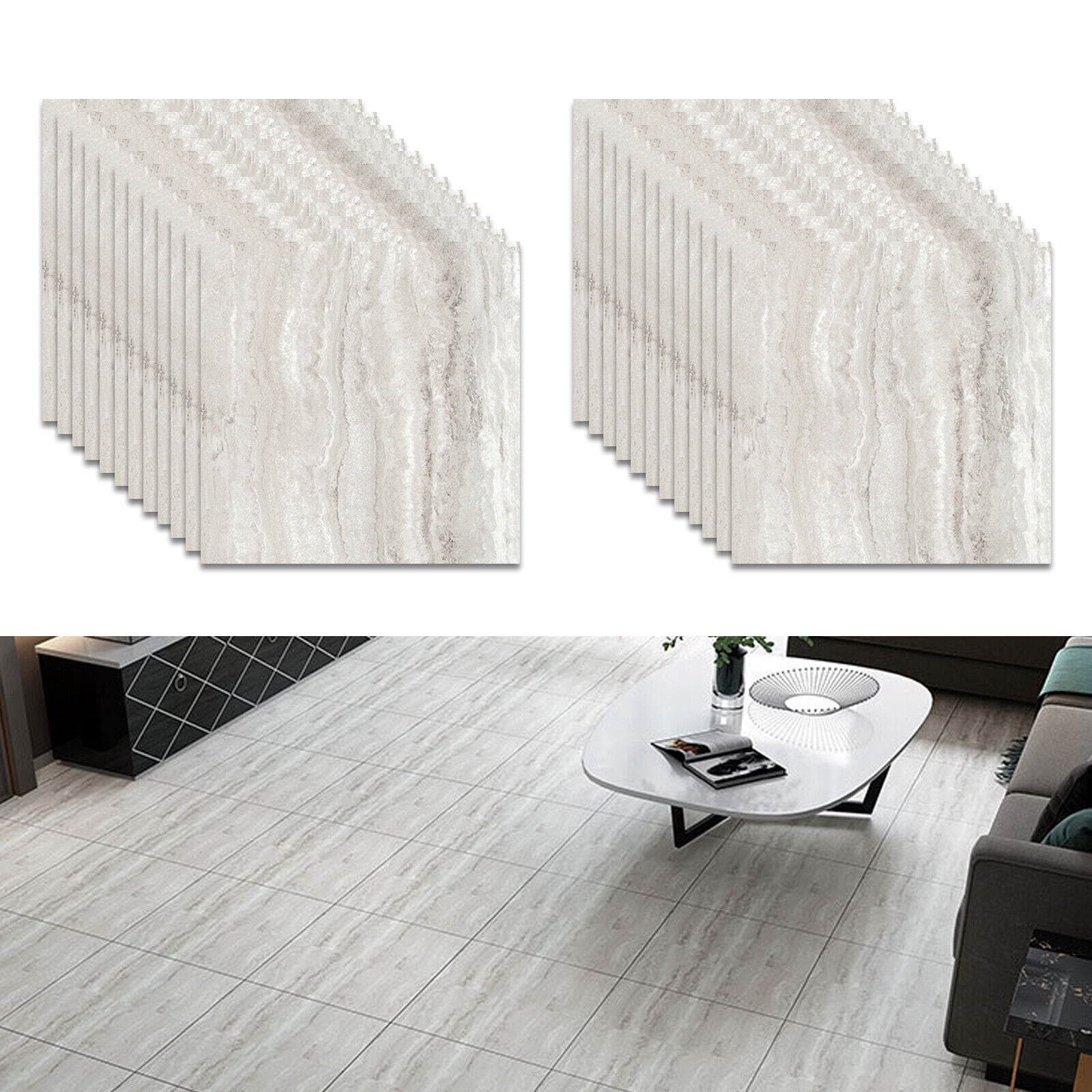 Coprigradini Autoadesivi Sabang Effetto Sisal - Set 15 Pezzi Rettangolari Beige 23,5x65cm - Fatto In Germania - 4