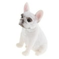 thumbnail image 1 of Figura de bulldog francés hecha a mano en resina Sentado blanco, 1 of 8