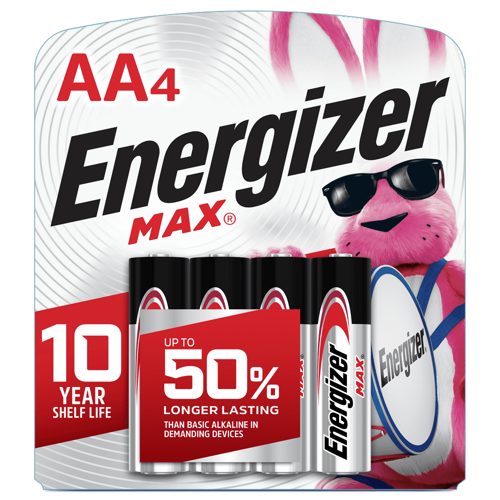 Energizer MAX AA Batteries (4 Pack), Double A Alkaline Batteries