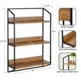 thumbnail image 2 of Kate and Laurel Hylton Farmhouse 3-Tier Floating Wall Shelf, 18 x 7 x 28, Rustic Brown and Black, Charming Tiered Shelving with Three Levels for Display and Storage, 2 of 7