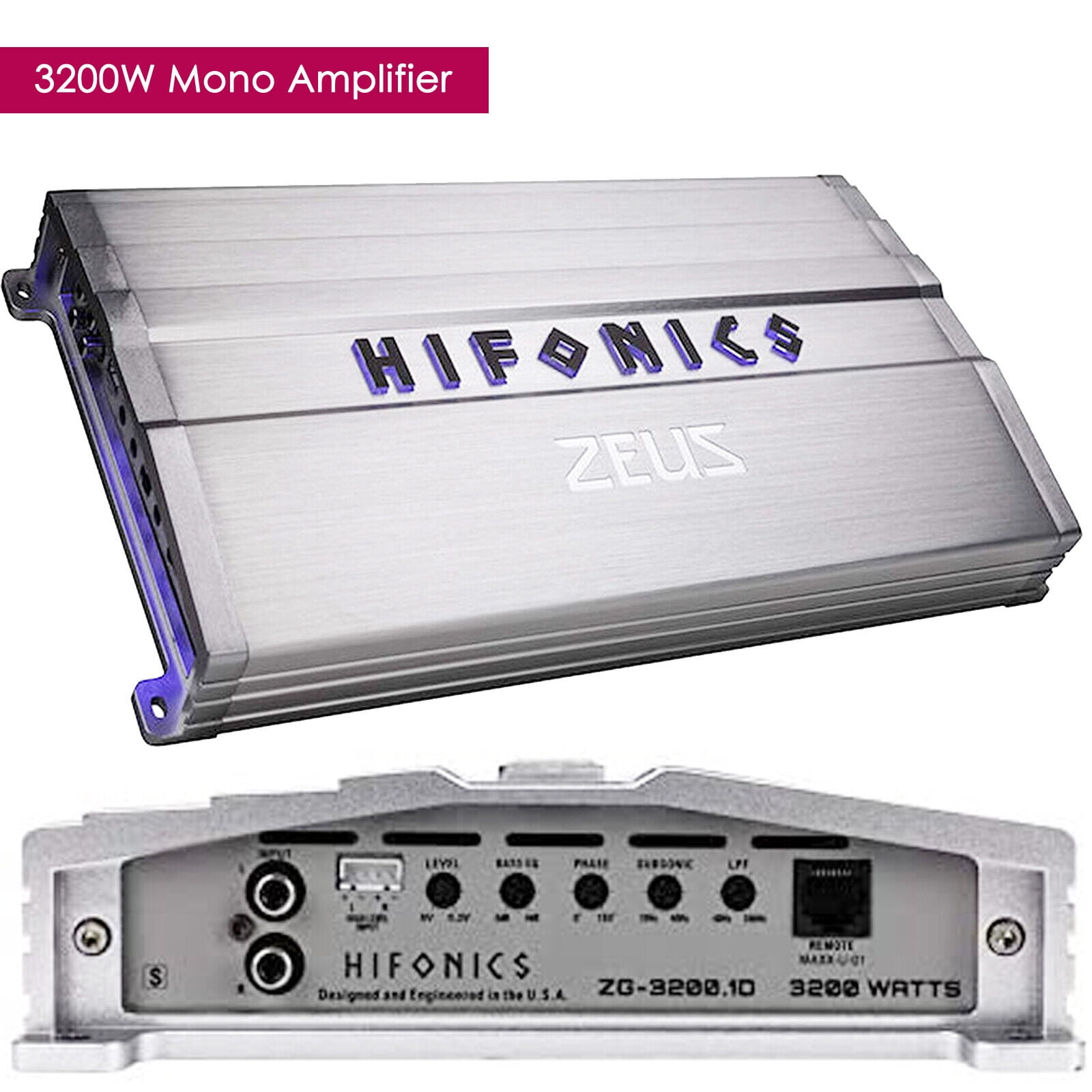 Hifonics Zeus ZG3200.1D 3200W Mono Subwoofer Class D Car Audio