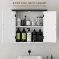 thumbnail image 4 of HOMCOM Bathroom Wall Cabinet, Farmhouse Medicine Cabinet, Distressed White, 4 of 10