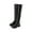 BLACK-PU, variant on Women's Chunky Sole Over-The-Knee Boots