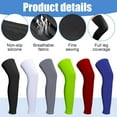 thumbnail image 3 of 3 Pairs Leg Sleeves,Full Length Leg Compression Sleeve,Sports Leg Knee Sleeve with Anti Slip Silicone Strips, 3 of 7