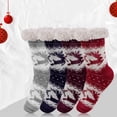 thumbnail image 5 of 4 Pairs Slipper Socks Women Christmas Socks Winter Funny Bed Socks Cosy Ladies Christmas Socks Elk Socks, Multicolor, 5 of 7
