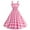 Pink, variant on Ierhent Women's Casual Dresses Women's Vintage Floral Flared A-Line Swing Casual Party Dresses with Pockets(Hot Pink,M)