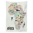 thumbnail image 3 of Ambesonne Saying Tablecloth Rectangular Table Cover, Continent Colored, 60"x90", Multicolor, 3 of 4