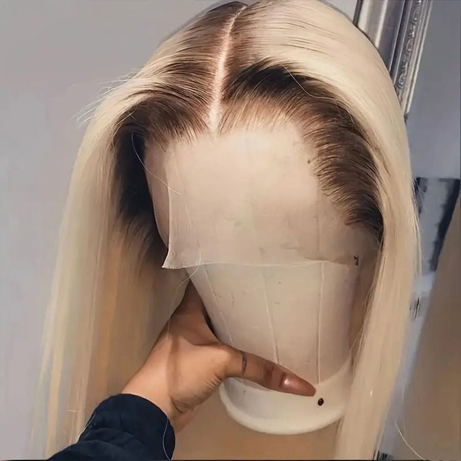 Mscathy Short Bob 12 Inch 13X4 Lace Front Remy Brazilian Human Hair Wig Preplucked HD Transparent Pixie Cut Ombre Honey Blonde Colored Lace Frontal Wigs For Women