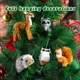 thumbnail image 3 of 6 piezas de adorno de animales de peluche, adornos de animales de piel de bosque, adorno de animales peludos, adorno colgante de Navidad para decoración, 3 of 3