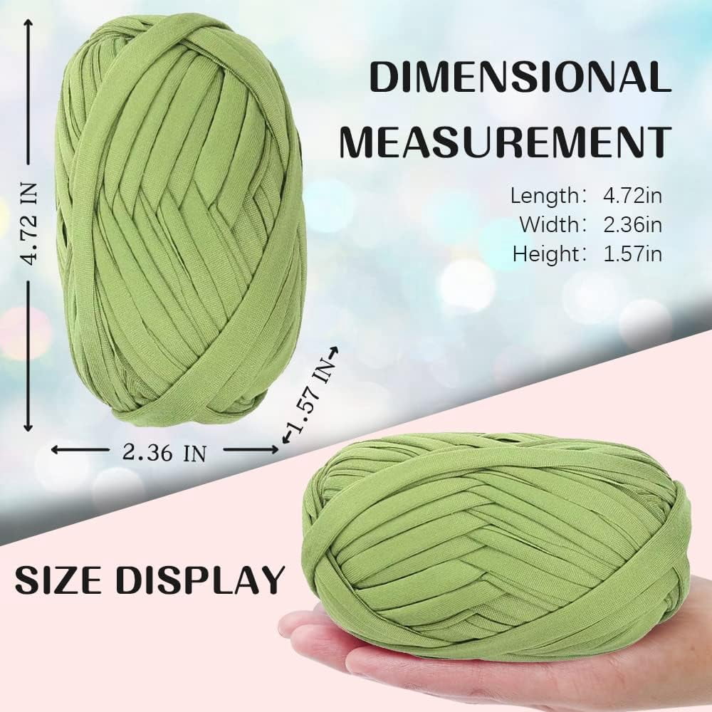 AIGIA T-Shirt Yarn Elastic Fabric Crochet Cloth Yarn Thick Knitting Yarn for Hand DIY Bag Blanket Cushion Crocheting Projects( 2/4/6PCS )