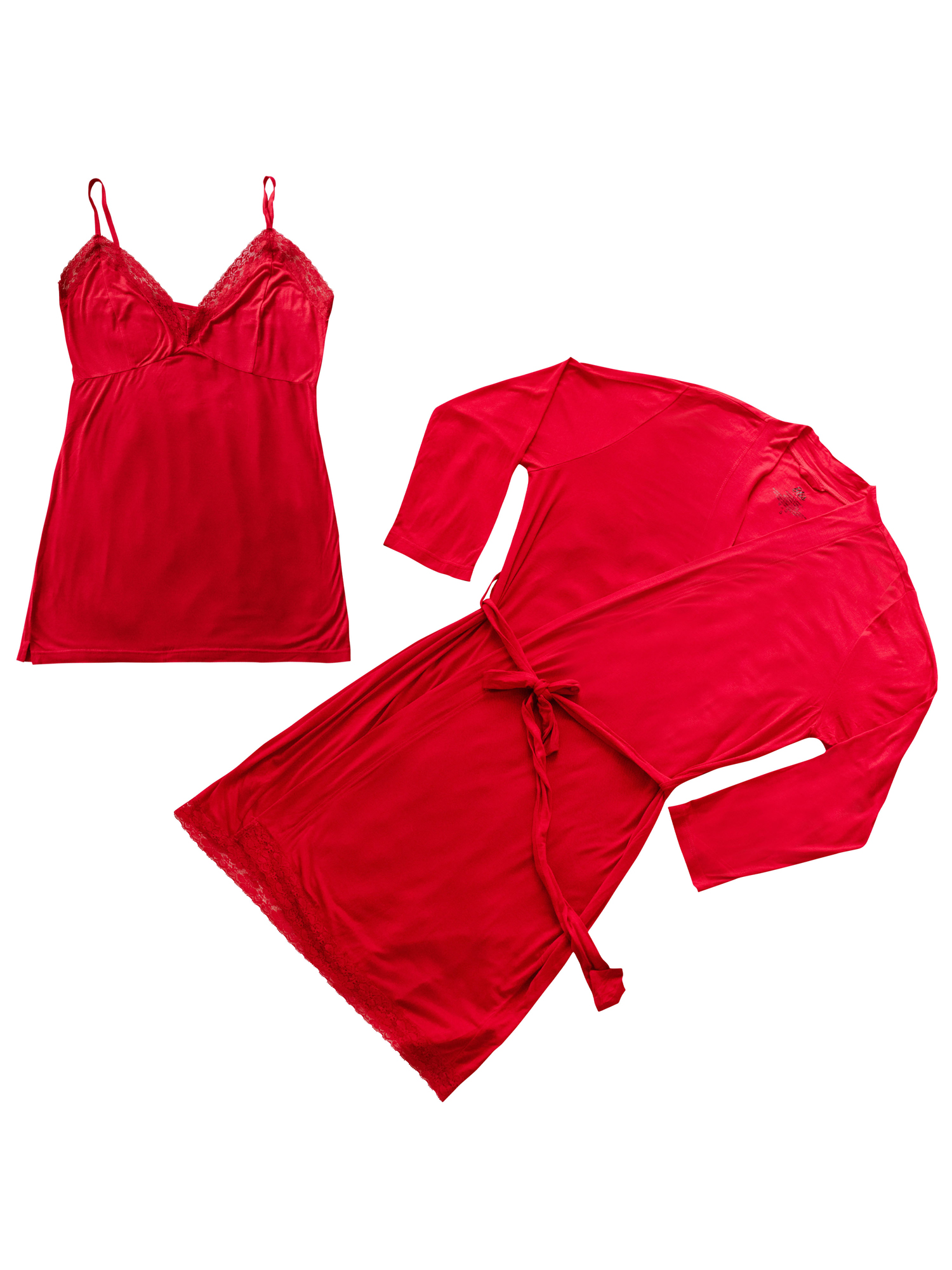 Blis Womens 2 Piece Robe and Chemise Nightgown