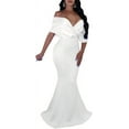 thumbnail image 3 of Womens Sexy Formal Bodycon Fishtail Maxi Dress Elegant Cocktail Party Long Dresses, 3 of 13