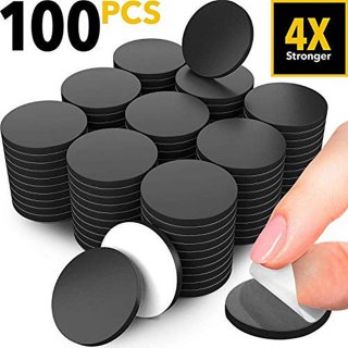 100Pcs Flexible Magnetic Dot with Self Adhesive, TRIANU Round