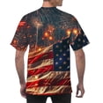 thumbnail image 3 of Ceisia Men's Short Sleeve Independence Day Relaxed T-Shirt Stretch Fabric Graphic Print Casual Round Neck Top Gifts for Father Red 4X, 3 of 6