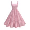 thumbnail image 1 of Vestido Corto de Verano de las Mujeres de Malla de Manga Corta Bordado Vestido de Pastel Retro, Vestido Ligero Casual para la Fiesta Y las Vacaciones, 1 of 9