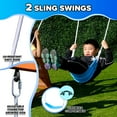 thumbnail image 4 of Sportspower Grand Teton Wooden Swing Set with 2 Swings, Play Fort, Sandbox, 6ft Slide & Bonus Anchor Kit, Great for Kids, 4 of 7