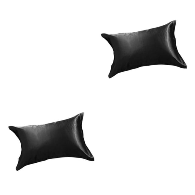 Naiovety 100 Mulberrry Silk Pillowcase King - - Case 19x29 Black Size Pillow Tipo 1 2piezas