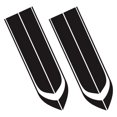 thumbnail image 3 of 2pcs Car Hood Decal Sticker Universal Auto Racing Body Racing Stripe Vinyl Sticker Modified Front Hood Bumper Vinyl Sport Car Sticker For Trunk Vehicle, 3 of 8
