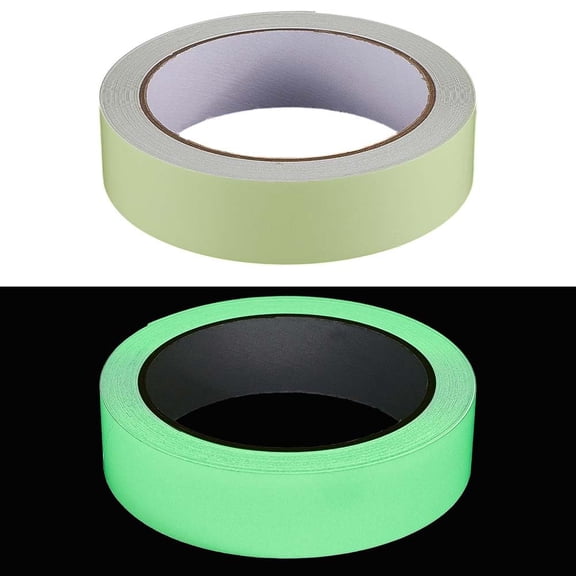 32.8 Feet x 1 Inch Fluorescent Glow in the Dark Tape Reflective Tape Strips Stairway Luminous PET Waterproof Self Adhesive Safety Strips Roll