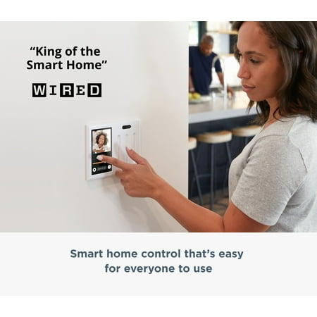 Brilliant - Wi-Fi Smart 2-Switch Home Control Panel with Voice Assistant - White