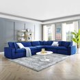 thumbnail image 2 of Sectional Sofa Set, Velvet, Blue Navy, Modern Contemporary Urban Design, Living Lounge Room Hotel Lobby Hospitality, 2 of 10