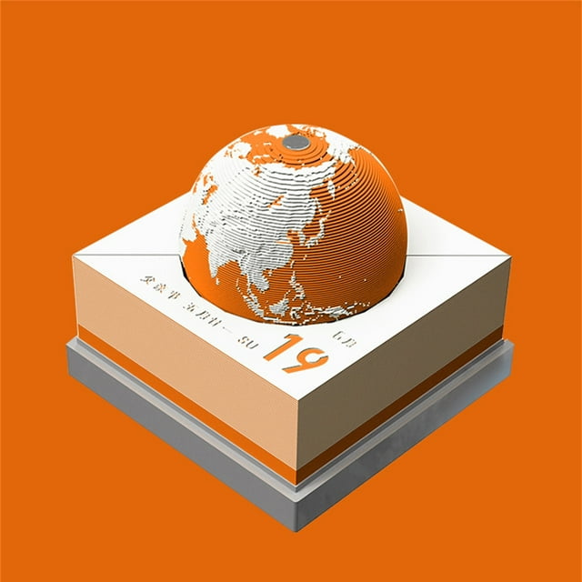 Registro de papel 3D Tierra Escultura de papel Calendario 3d Tierra Modelo Calendario de escritorio Signo Regalo Escultura de papel Wmkox8yii gf8033