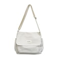 thumbnail image 4 of Bolso bandolera jinwen Bolso de hombro informal Bolsa resistente al agua Axila Blanco, 4 of 7