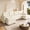 Beige White, variant on DTTRA 109.5" U-Shaped Sleeper Sectional Sofa with Pull Out Bed, 5-Seater Chenille Convertible Couch with 2 Chaise Lounges, USB Ports, Removable Armrests & 4 Pillows for Living Room, Beige White