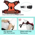 thumbnail image 3 of Arnés para perro, collar para perro, correa para perro, chaleco de tiro ajustable para arnés reflectante para perro Naranja (L), 3 of 5