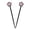 Pink, variant on Motique Accessories Black Wooden Hair Sticks with Rhinestone Flowers, 2 Pieces for Adult Girls-Pink