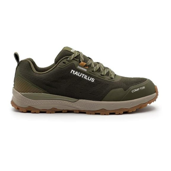Nautilus Safety Footwear TRILLIUM - Men's Low Top Shoe - CT|EH|SF|SR - Olive - Size: 12 - D - (Regular)