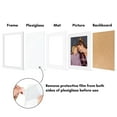 thumbnail image 6 of Americanflat 11x14 Picture Frame with Polished Plexiglass with 8x10 Mat 2 Pack Display Photo Galleria - White, 6 of 8
