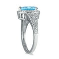 thumbnail image 2 of SZUL Women's 2 Carat Pear Shaped Blue Topaz and Diamond Ring in 10K White Gold, 2 of 5