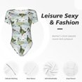 thumbnail image 4 of Kdxio Canards Colverts Imprimé Oiseaux Sauvages Justaucorps à Manches Courtes Col Rond Modal Doux Confortable Ajusté Aguichant Haut-TG, 4 of 7