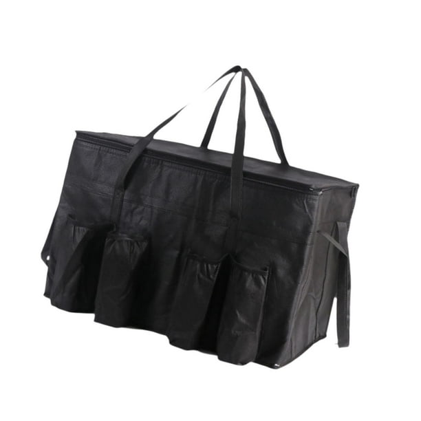 Bolsa Térmica para Entrega de Alimentos con Aislamiento, Bolsa con Cierre , Bolsa de Compras para Catering, Calentador de Alimentos para Playa negro